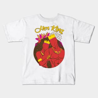 King and Queen Of The Stars - Red Her King Kids T-Shirt